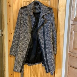 Tart Wool Coat with leather trim, S